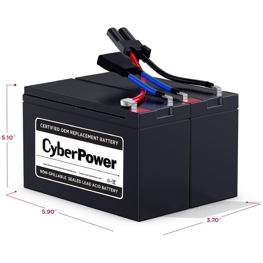 CyberPower RB1290X2B UPS Replacement Battery Cartridge for PR750LCD RB1270X2B