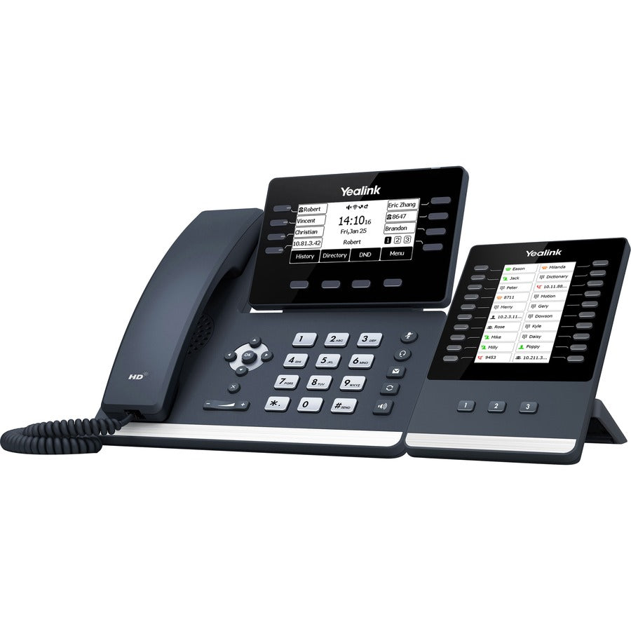 Yealink SIP-T53W IP Phone - Corded - Corded/Cordless - Bluetooth - Wall Mountable, Desktop - Classic Gray SIP-T53W