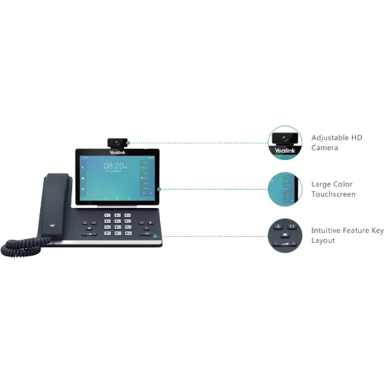 Yealink VP59 IP Phone - Corded/Cordless - Corded/Cordless - DECT, Wi-Fi, Bluetooth - Wall Mountable, Desktop - Classic Gray VP59