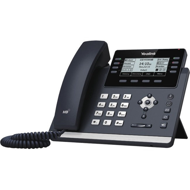 Yealink T43U IP Phone - Corded - Corded - Wall Mountable - Classic Gray SIP-T43U