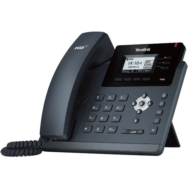 Yealink SIP-T40G IP Phone - Corded - Corded - Wall Mountable, Desktop - Black SIP-T40G