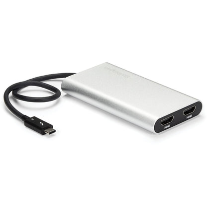 StarTech.com Thunderbolt 3 to Dual HDMI Adapter - Thunderbolt to 2x HDMI Converter - 4K 30Hz - Windows only Compatible TB32HD2