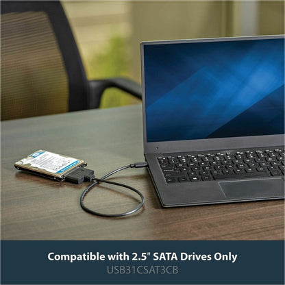 StarTech.com USB C To SATA Adapter - for 2.5" SATA Drives - UASP - External Hard Drive Cable - USB Type C to SATA Adapter USB31CSAT3CB