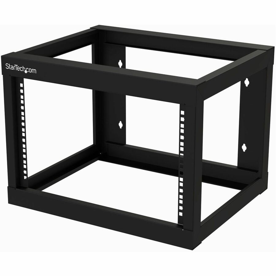 StarTech.com 2-Post 6U Heavy-Duty Wall-Mount Network Rack, 19" Open Frame Server Rack for Computer Equipment, Wall Mount Data Rack RK619WALLO