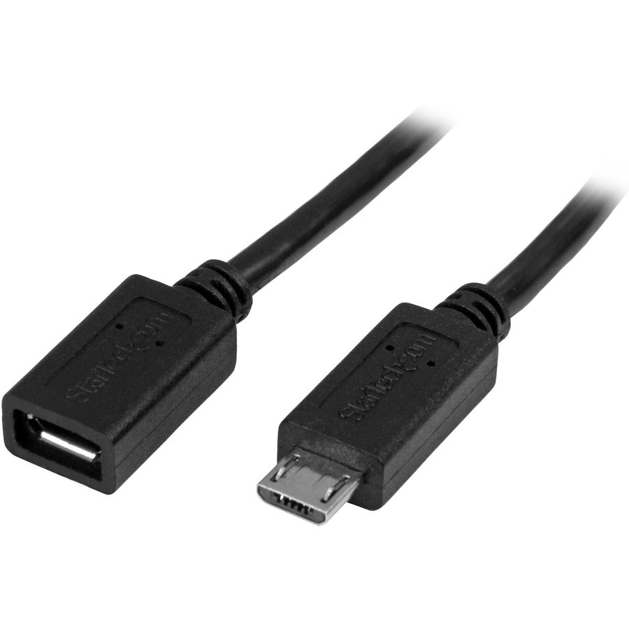 StarTech.com 0.5m 20in Micro-USB Extension Cable - M/F - Micro USB Male to Micro USB Female Cable USBUBEXT50CM