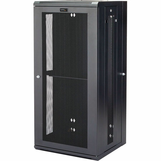 StarTech.com 26U 19" Wall Mount Network Cabinet - 16" Deep Hinged Locking Flexible IT Data Equipment Rack Vented Switch Enclosure w/Shelf RK2620WALHM