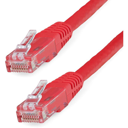 StarTech.com 3ft CAT6 Ethernet Cable - Red Molded Gigabit - 100W PoE UTP 650MHz - Category 6 Patch Cord UL Certified Wiring/TIA C6PATCH3RD