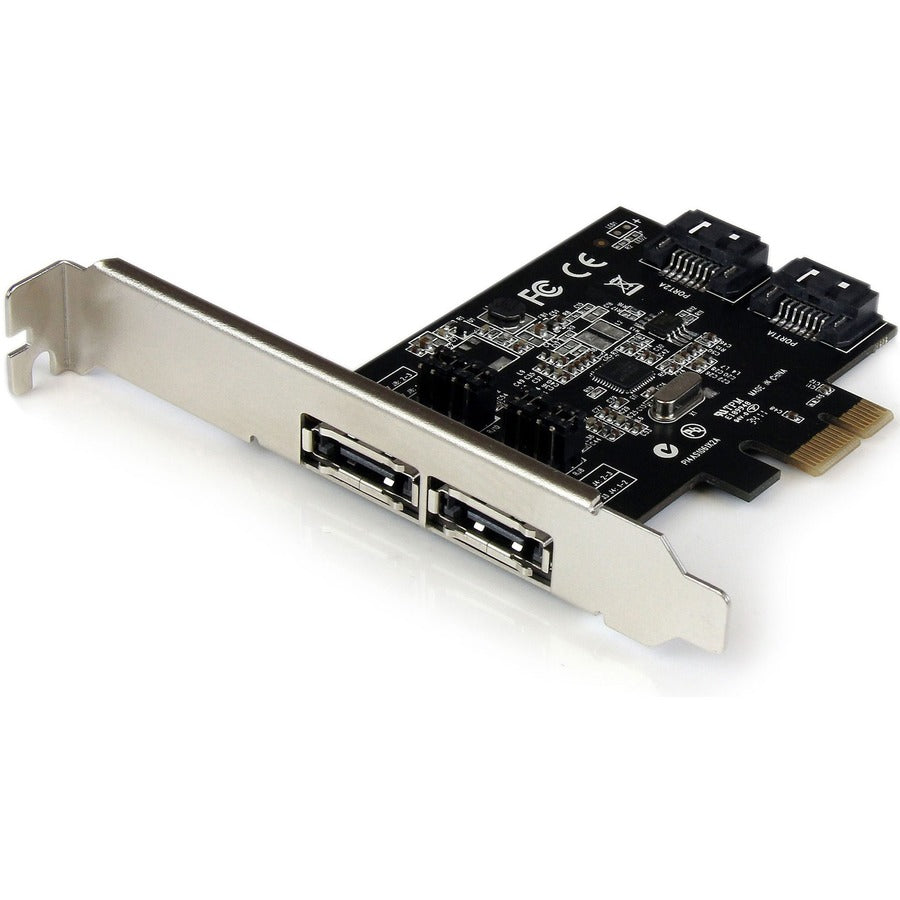 StarTech.com 2 Port PCI Express SATA 6 Gbps eSATA Controller Card - Dual Port PCIe SATA III Card - 2 Int/2 Ext PEXESAT322I