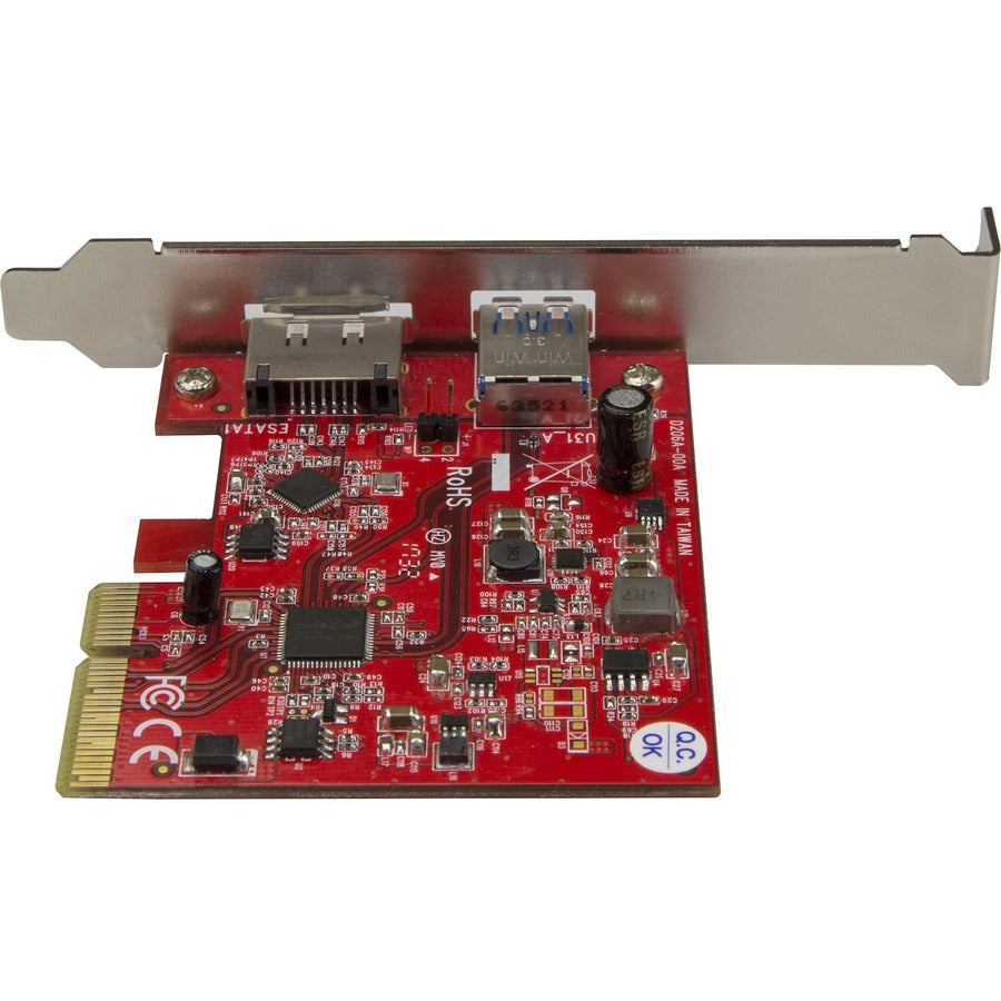 StarTech.com 2 Port USB 3.1 (10Gbps) + eSATA PCI Express Card - 1x USB-A + 1x eSATA - USB3.1 PCIe Card eSATA Card - USB3.1 Expansion Card PEXUSB311A1E