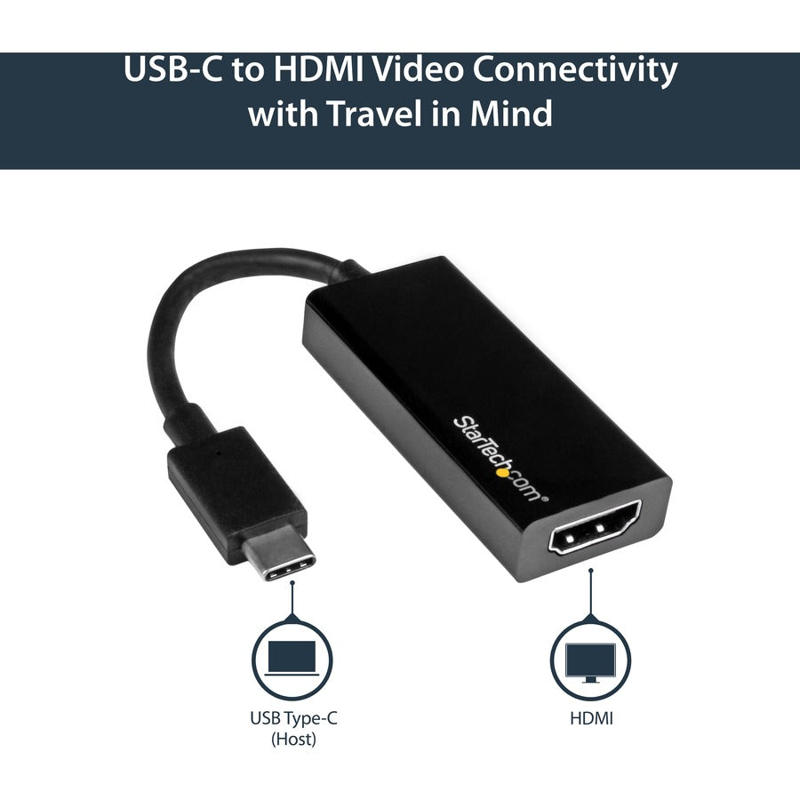 StarTech.com - USB-C to HDMI Adapter - 4K 30Hz - Black - USB Type-C to HDMI Adapter - USB 3.1 - Thunderbolt 3 Compatible CDP2HD