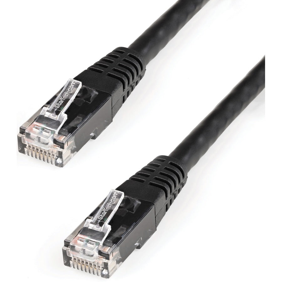 StarTech.com 15ft CAT6 Ethernet Cable - Black Molded Gigabit - 100W PoE UTP 650MHz - Category 6 Patch Cord UL Certified Wiring/TIA C6PATCH15BK