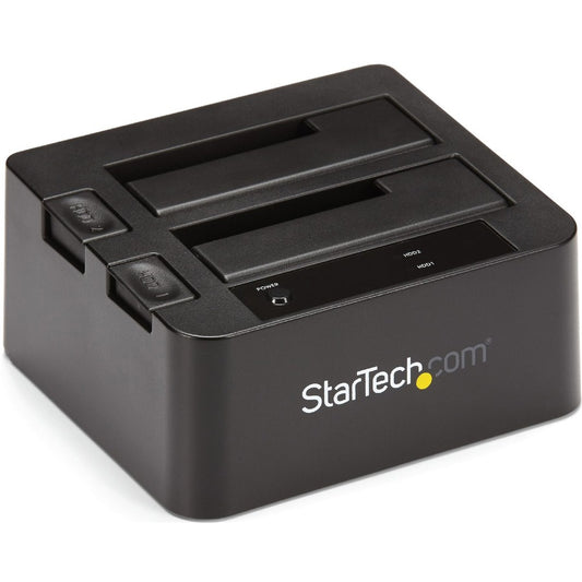 StarTech.com Dual-Bay USB 3.1 to SATA Hard Drive Docking Station, 2.5/3.5" SATA I/II/III, SSD/HDD Dock, USB Hard Drive Bay, Top-Loading SDOCK2U313