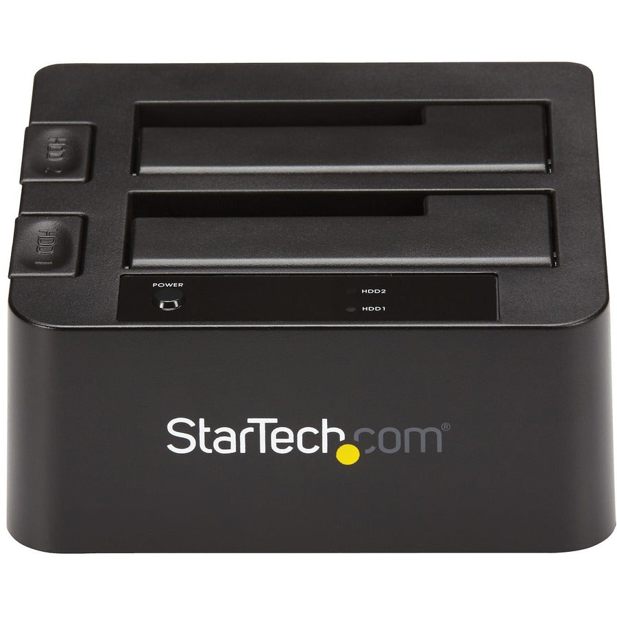 StarTech.com Dual-Bay USB 3.1 to SATA Hard Drive Docking Station, 2.5/3.5" SATA I/II/III, SSD/HDD Dock, USB Hard Drive Bay, Top-Loading SDOCK2U313