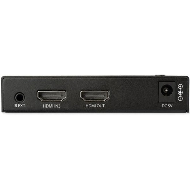 StarTech.com 4 Port HDMI Video Switch - 3x HDMI & 1x DisplayPort - 4K 60Hz - Multi Port HDMI Switch Box w/ Automatic Switcher (VS421HDDP) VS421HDDP