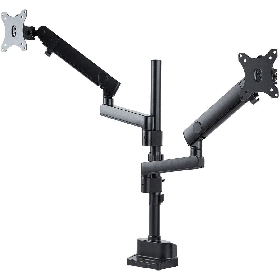 StarTech.com Desk Mount Dual Monitor Arm, Height Adjustable Full Motion Monitor Mount for 2x VESA Displays up to 32" (17.6lb/8kg) ARMDUALPIVOT