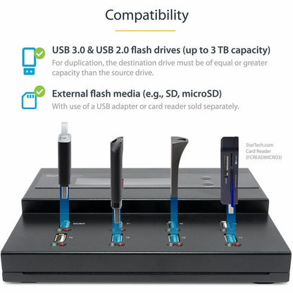 StarTech.com 1:7 Standalone USB Duplicator and Eraser - for USB Flash Drives - Flash Drive Duplicator - USB Copier - USB Thumb Drive Duplicator USBDUPE17