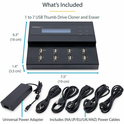 StarTech.com 1:7 Standalone USB Duplicator and Eraser - for USB Flash Drives - Flash Drive Duplicator - USB Copier - USB Thumb Drive Duplicator USBDUPE17