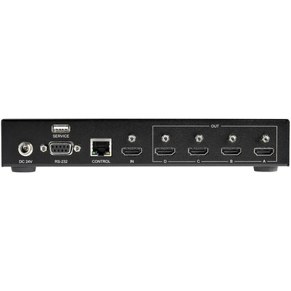 StarTech.com 2x2 HDMI Video Wall Controller, 4K 60Hz Input to 4x 1080p Output, 1 to 4 Port Multi-Screen Processor, RS-232/Ethernet Control ST124HDVW