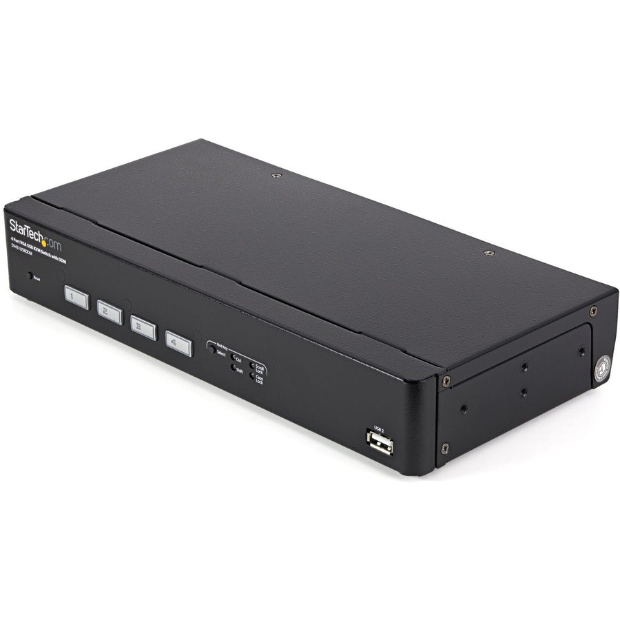 StarTech.com 4 Port USB VGA KVM Switch with DDM Fast Switching Technology and Cables SV431USBDDM