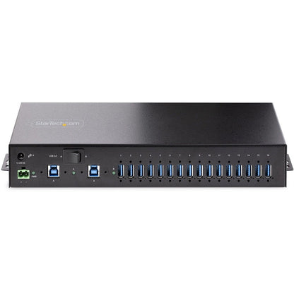 StarTech.com 16-Port Industrial USB 3.0 Hub 5Gbps, Mountable, Terminal Block Power Up to 120W Shared, USB Charging, Dual-Host Hub/Switch 5G16AINDS-USB-A-HUB