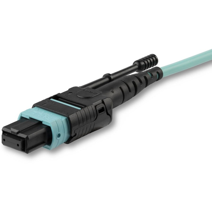 StarTech.com 5m (16.4ft) MTP(F)/PC OM3 Multimode Fiber Optic Cable, OFNP Plenum, 50/125&micro;m, 40G, Low Insertion Loss, MPO Fiber Jumper Cord MPO12PL5M