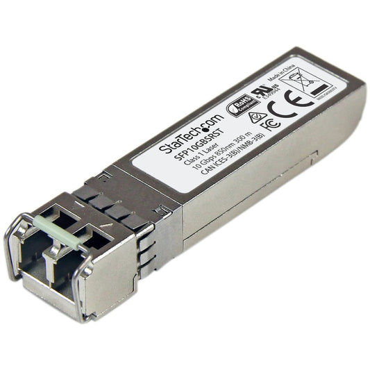 StarTech.com MSA Uncoded SFP+ Module - 10GBASE-SR - 10GE Gigabit Ethernet SFP+ 10GbE Multi Mode Fiber (MMF) Optic Transceiver - 300m DDM SFP10GBSRST