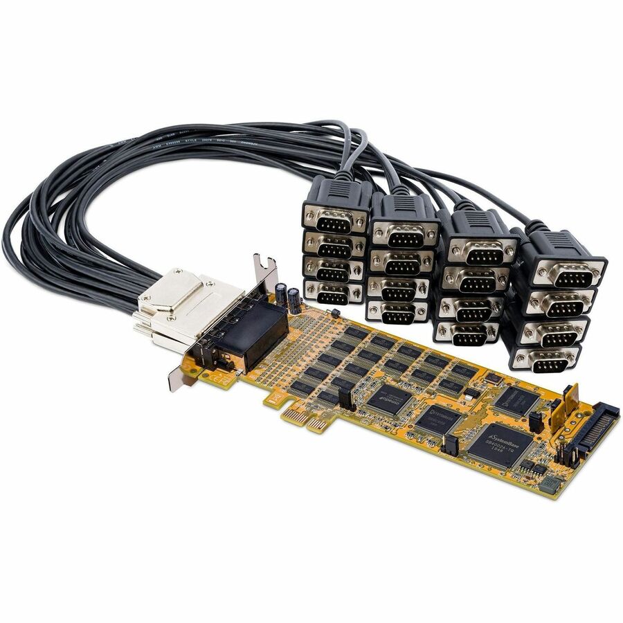 StarTech.com 16 Port PCI Express Serial Card - Low-Profile - High-Speed PCIe Serial Card with 16 DB9 RS232 Ports PEX16S550LP