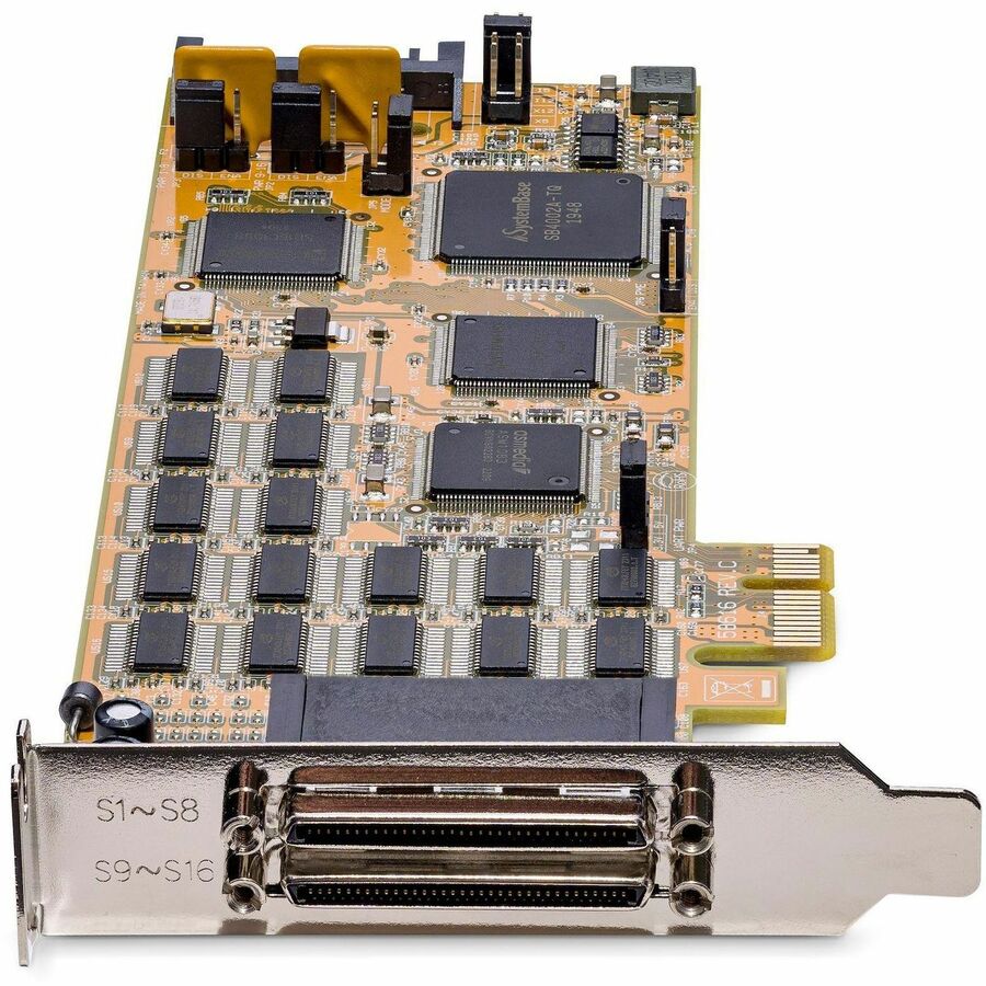 StarTech.com 16 Port PCI Express Serial Card - Low-Profile - High-Speed PCIe Serial Card with 16 DB9 RS232 Ports PEX16S550LP