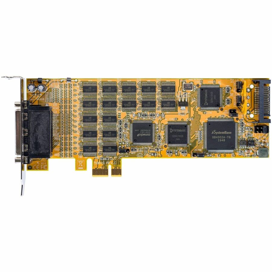 StarTech.com 16 Port PCI Express Serial Card - Low-Profile - High-Speed PCIe Serial Card with 16 DB9 RS232 Ports PEX16S550LP