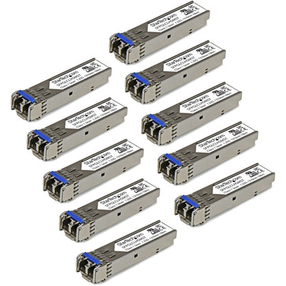 StarTech.com Cisco GLC-LH-SM Compatible SFP Module 10 Pack - 1000BASE-LX/LH 1GbE Gigabit Ethernet Single Mode Fiber SMF Optic Transceiver GLCLHSM10PST