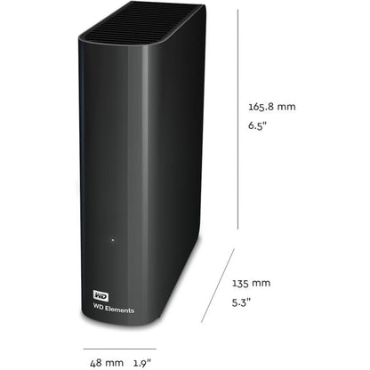 WD Elements 10 TB Hard Drive - External - Black WDBWLG0100HBK-NESN