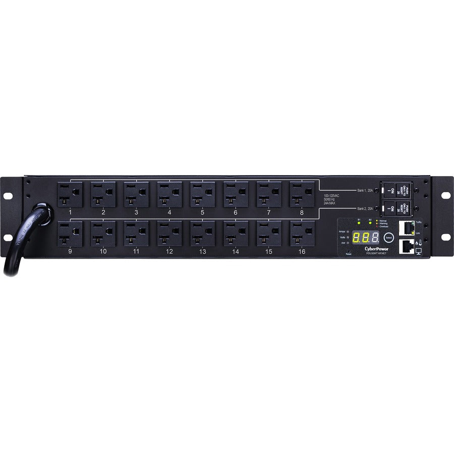 CyberPower Monitored PDU RM 2U PDU30MT16FNET 30A 16-Outlet PDU30MT16FNET