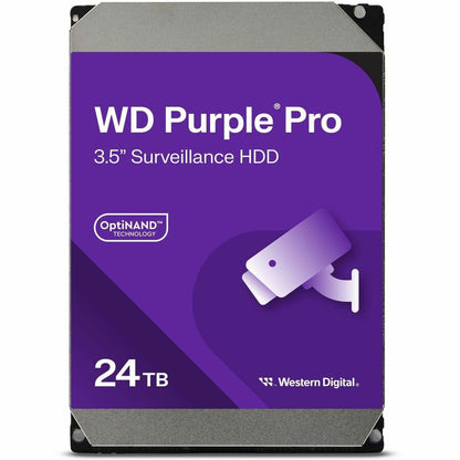 WD Purple Pro WD240PURP 24 TB Hard Drive - 3.5" Internal - SATA (SATA/600) - Conventional Magnetic Recording (CMR) Method - Purple WD240PURP