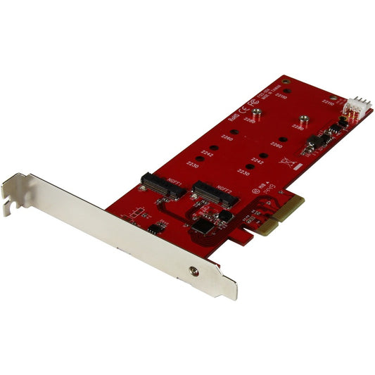 StarTech.com 2x M.2 SATA SSD Controller Card - PCIe - PCI Express M.2 SATA III Controller - NGFF Card Adapter PEX2M2