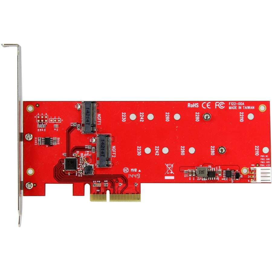 StarTech.com 2x M.2 SATA SSD Controller Card - PCIe - PCI Express M.2 SATA III Controller - NGFF Card Adapter PEX2M2