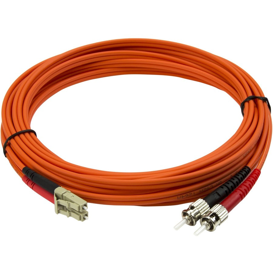 StarTech.com 5m Fiber Optic Cable - Multimode Duplex 50/125 - LSZH Fiber Jumper Cord - LC/ST 50FIBLCST5