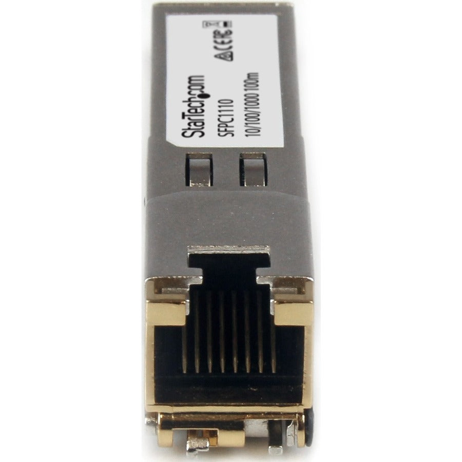 StarTech.com Cisco SFP-GE-T Compatible SFP Module - 1000BASE-T - 10/100/1000 Mbps SFP to RJ45 Cat6/Cat5e Transceiver - 100m SFPC1110