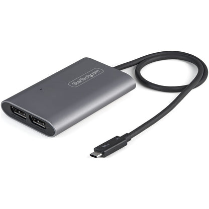 StarTech.com Thunderbolt 3 to Dual DisplayPort Adapter DP 1.4 - Dual 4K 60Hz or Single 8K/5K TB3 to DP Monitor Video Adapter - Mac/Windows TB32DP14