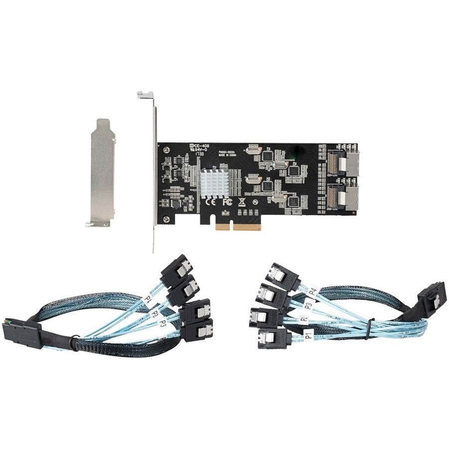 StarTech.com 8 Port SATA PCIe Card, PCI Express 6Gbps SATA Expansion Card with 4 Controllers, PCI-e x4 Gen 2 to SATA III Adapter Card 8P6G-PCIE-SATA-CARD