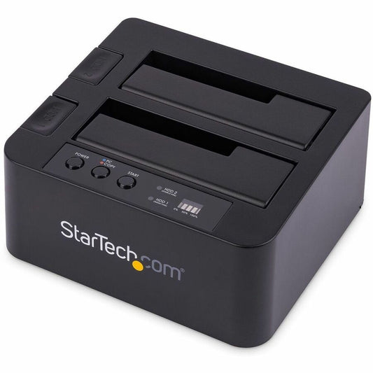 StarTech.com Standalone Hard Drive Duplicator, External Dual Bay HDD/SSD Cloner/Copier, USB 3.1 to SATA Drive Docking Station, Disk Cloner SDOCK2U313R