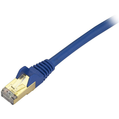 StarTech.com 8ft CAT6a Ethernet Cable - 10 Gigabit Category 6a Shielded Snagless 100W PoE Patch Cord - 10GbE Blue UL Certified Wiring/TIA C6ASPAT8BL