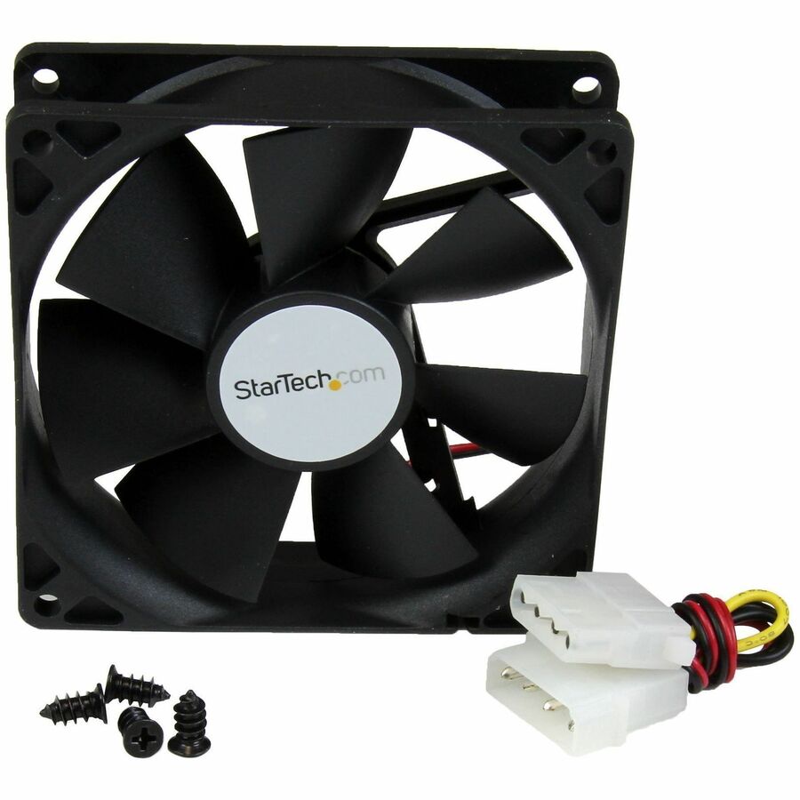 StarTech.com 92x25mm Dual Ball Bearing Computer Case Fan w/ LP4 Connector - 2200 rpm - Plastic Fan Enclosure FANBOX92