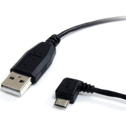 StarTech.com 6 ft Micro USB Cable - A to Left Angle Micro B UUSBHAUB6LA