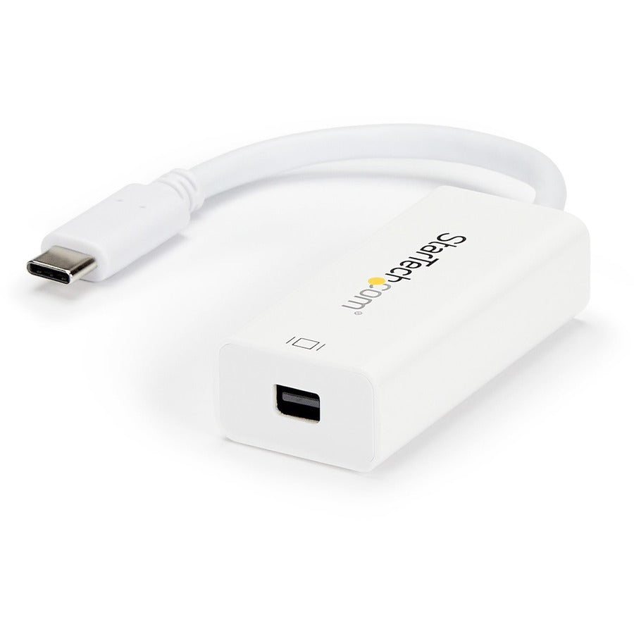 StarTech.com - USB-C to Mini DisplayPort Adapter - 4K 60Hz - White - USB Type-C to Mini DP Adapter - Thunderbolt 3 Compatible CDP2MDP