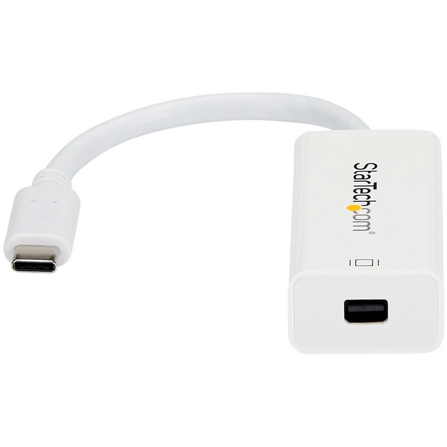 StarTech.com - USB-C to Mini DisplayPort Adapter - 4K 60Hz - White - USB Type-C to Mini DP Adapter - Thunderbolt 3 Compatible CDP2MDP