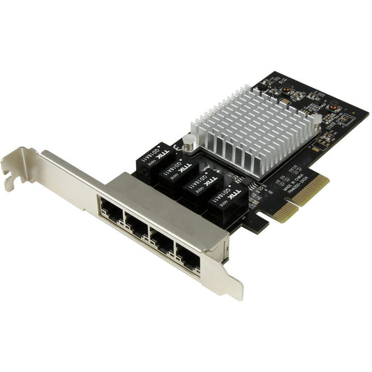 StarTech.com 4-Port Gigabit Ethernet Network Card - PCI Express, Intel I350 NIC - Quad Port PCIe Network Adapter Card w/ Intel Chip ST4000SPEXI