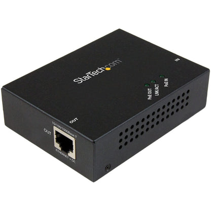 StarTech.com 1 Port Gigabit PoE+ Extender - 802.3at and 802.3af - 100 m (330 ft) - Power over Ethernet Extender - PoE Repeater Network Extender POEEXT1GAT