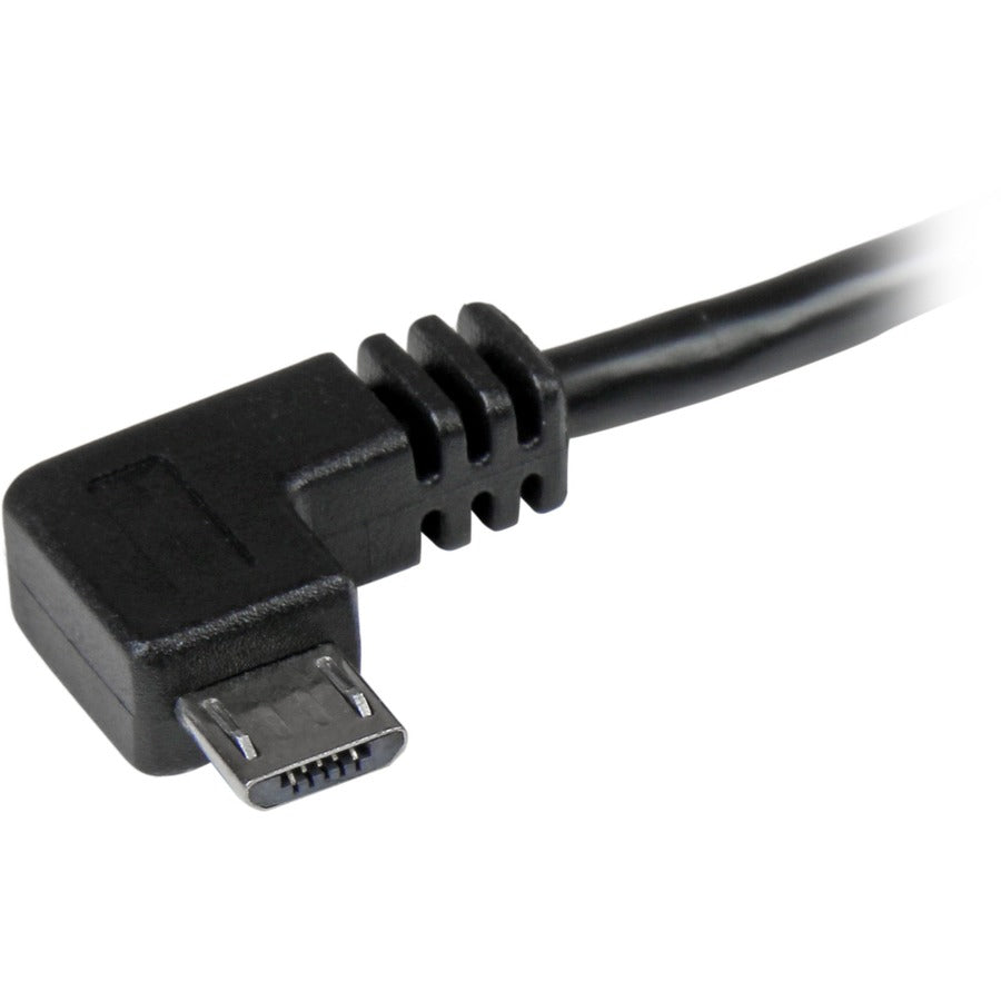 StarTech.com 1m 3 ft Micro-USB Cable with Right-Angled Connectors - M/M - USB A to Micro B Cable USB2AUB2RA1M