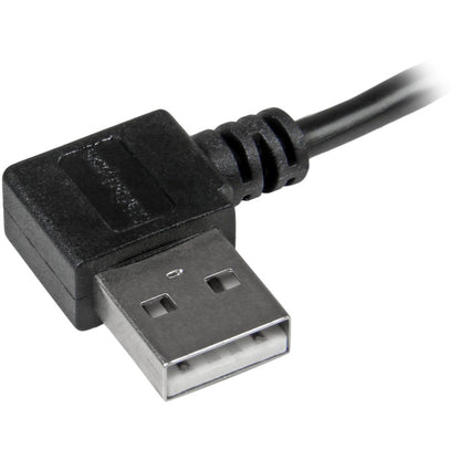 StarTech.com 1m 3 ft Micro-USB Cable with Right-Angled Connectors - M/M - USB A to Micro B Cable USB2AUB2RA1M