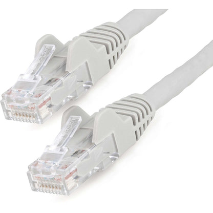 StarTech.com 4.6m(15ft) CAT6 Ethernet Cable, LSZH (Low Smoke Zero Halogen) 10 GbE Snagless 100W PoE UTP RJ45 Gray Network Patch Cord, ETL N6LPATCH15GR